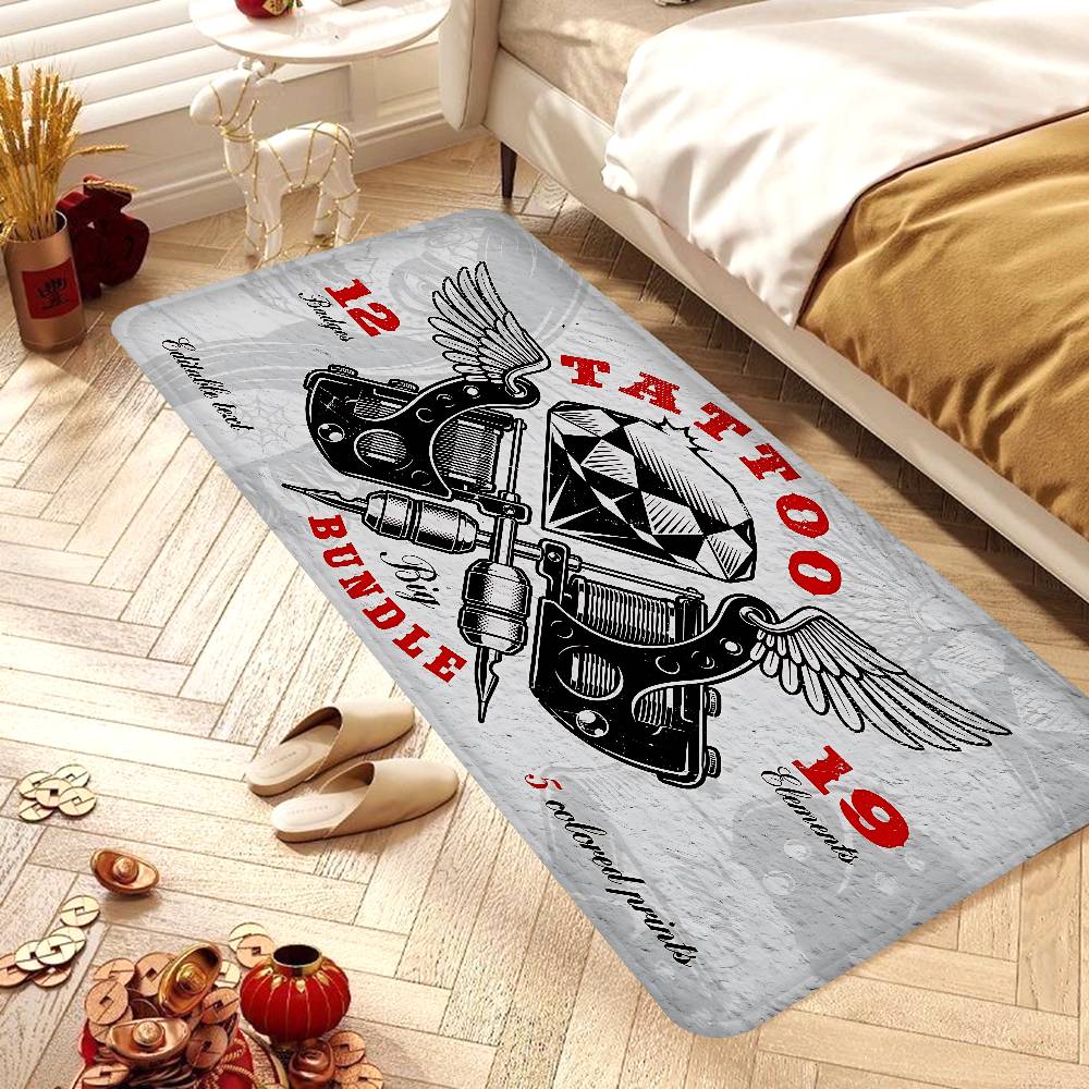 Tattoo Shop Floor Mat INS Style Soft Bedroom Floor House Laundry Room Mat Anti-skid Bedside Area Rugs