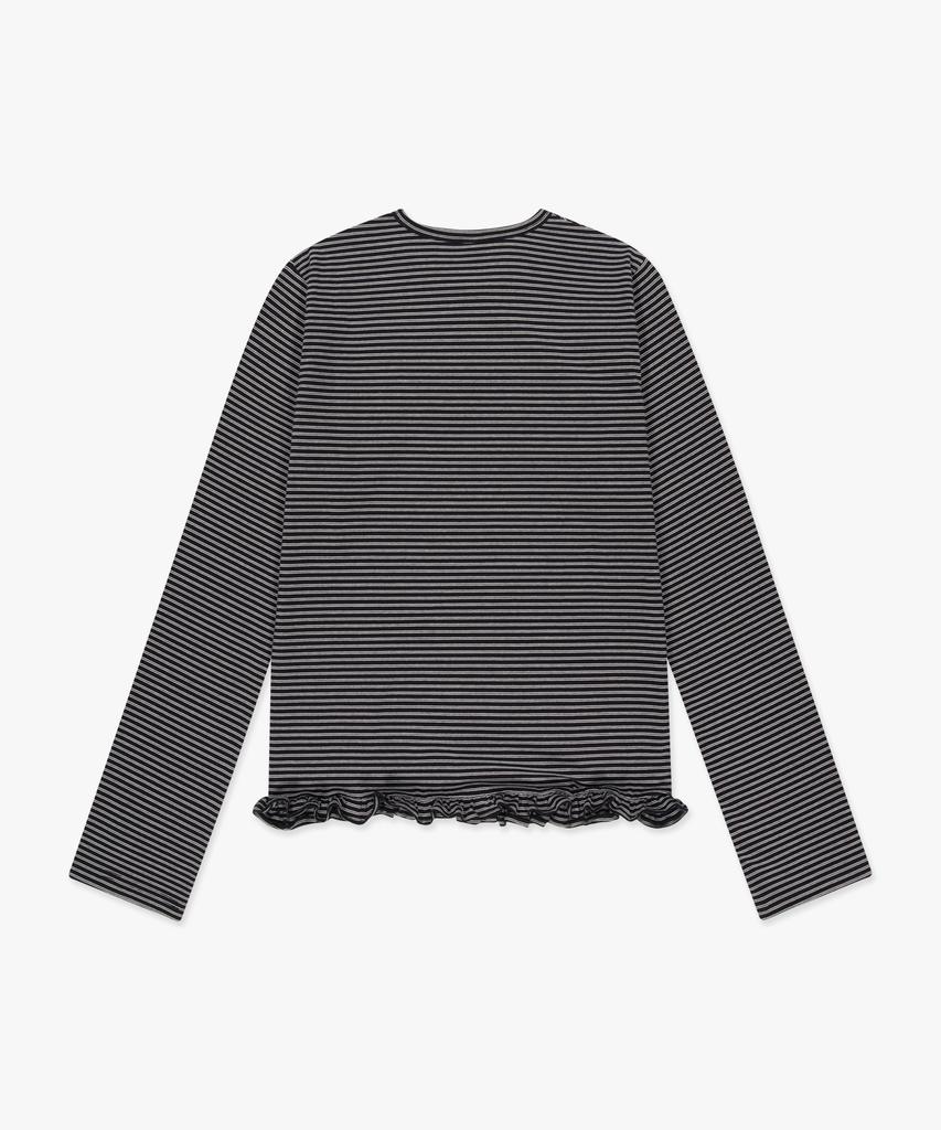 LMC Wm Frill Long Slv Tee Black