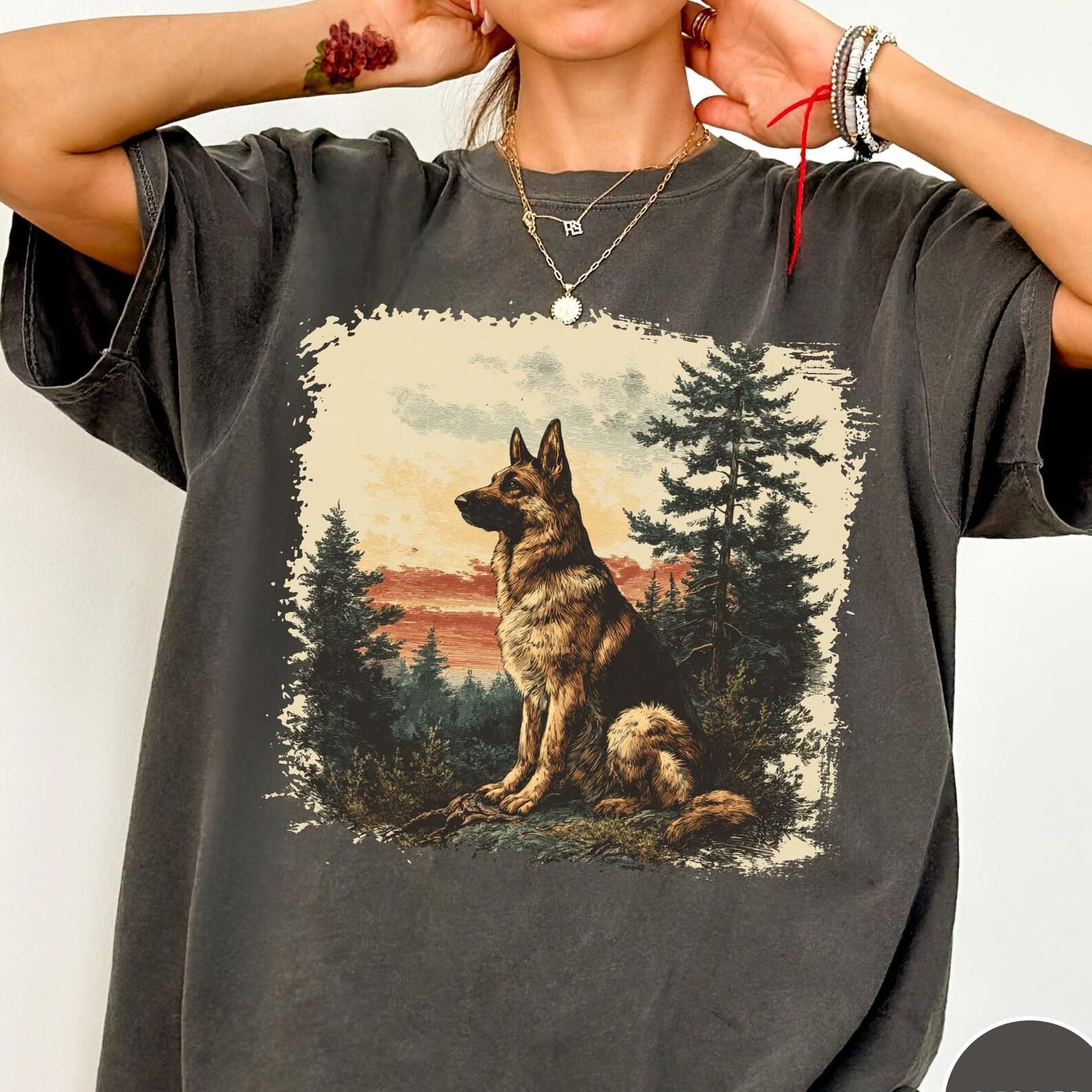 Vintage German Shepard Shirt - Comfort Colors® German Shepard T-Shirt - Unisex Dog Lover Graphic Tee XL