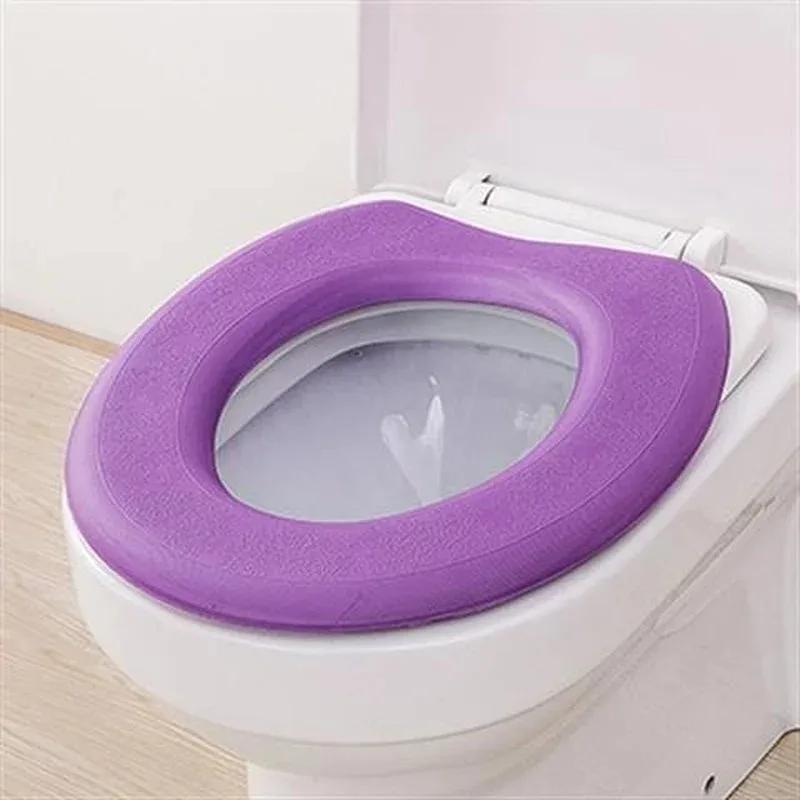 Washable Toilet Seat Cover Waterproof Sticker Foam Toilet Lid Cover Portable Silicone Toilet Cup Covers Bathroom Accessories