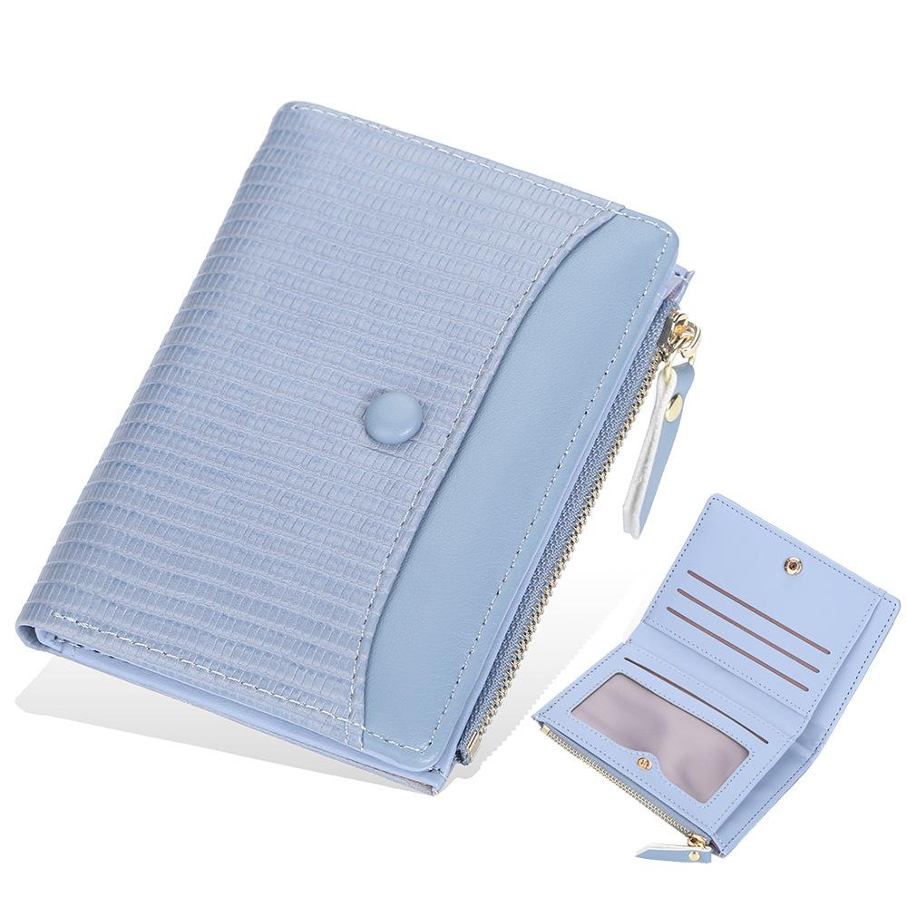 Baellerry Ladies' Fashion Short Purse Large Capacity Wallet Pu Leather Card Holder Cute Students Girls' Zipper Coin Purse