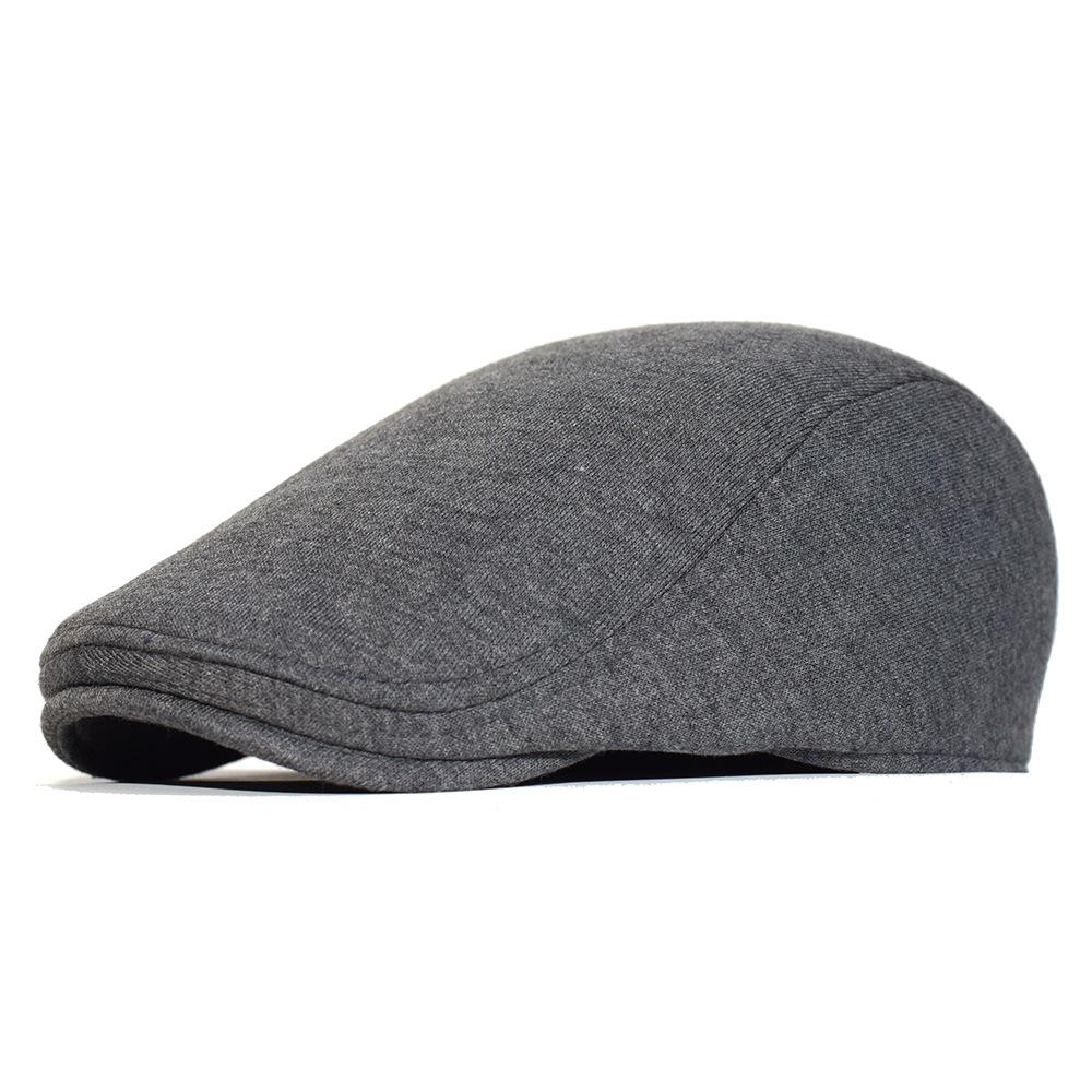 2025 Men berets Fashion Beret  Solid Color Soft Top Casual Beanie Retro Literary Forward Cap Peak Cap Driver Hat Gift