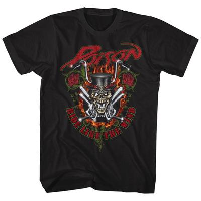 Camiseta Musical Poison Ride Like The Wind