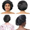Shower Wide Brim Elastic Satin Hair Care Cap - Women's Sleep, Salon, and Shower Use