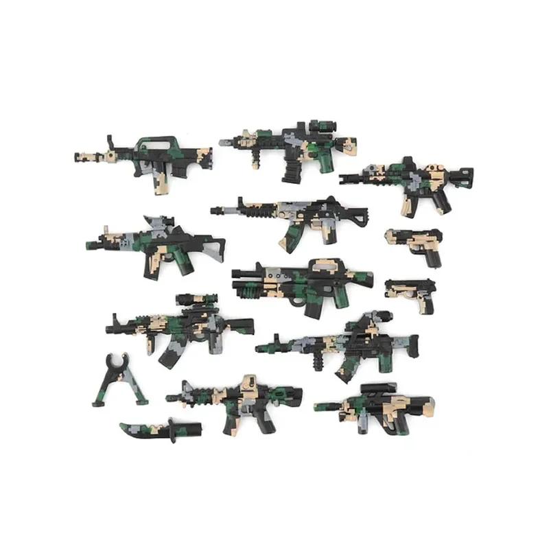 Building Blocks Weapons Accessory Soldier Digital Gift Ninja Sword Mortar Cannon Missile Launcher RPG Toys Mini Brick X006