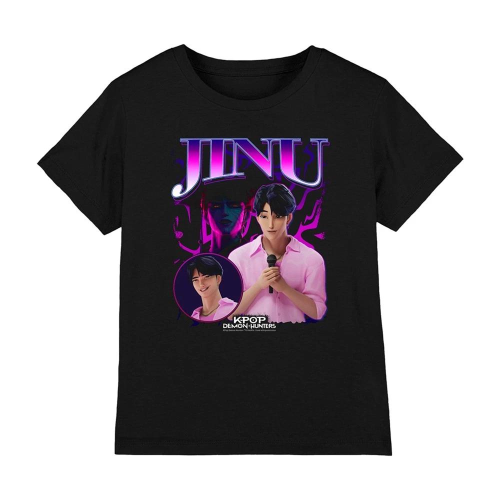 K-Pop Demon Hunters Jinu Bootleg Kids T-shirt, Black 100
