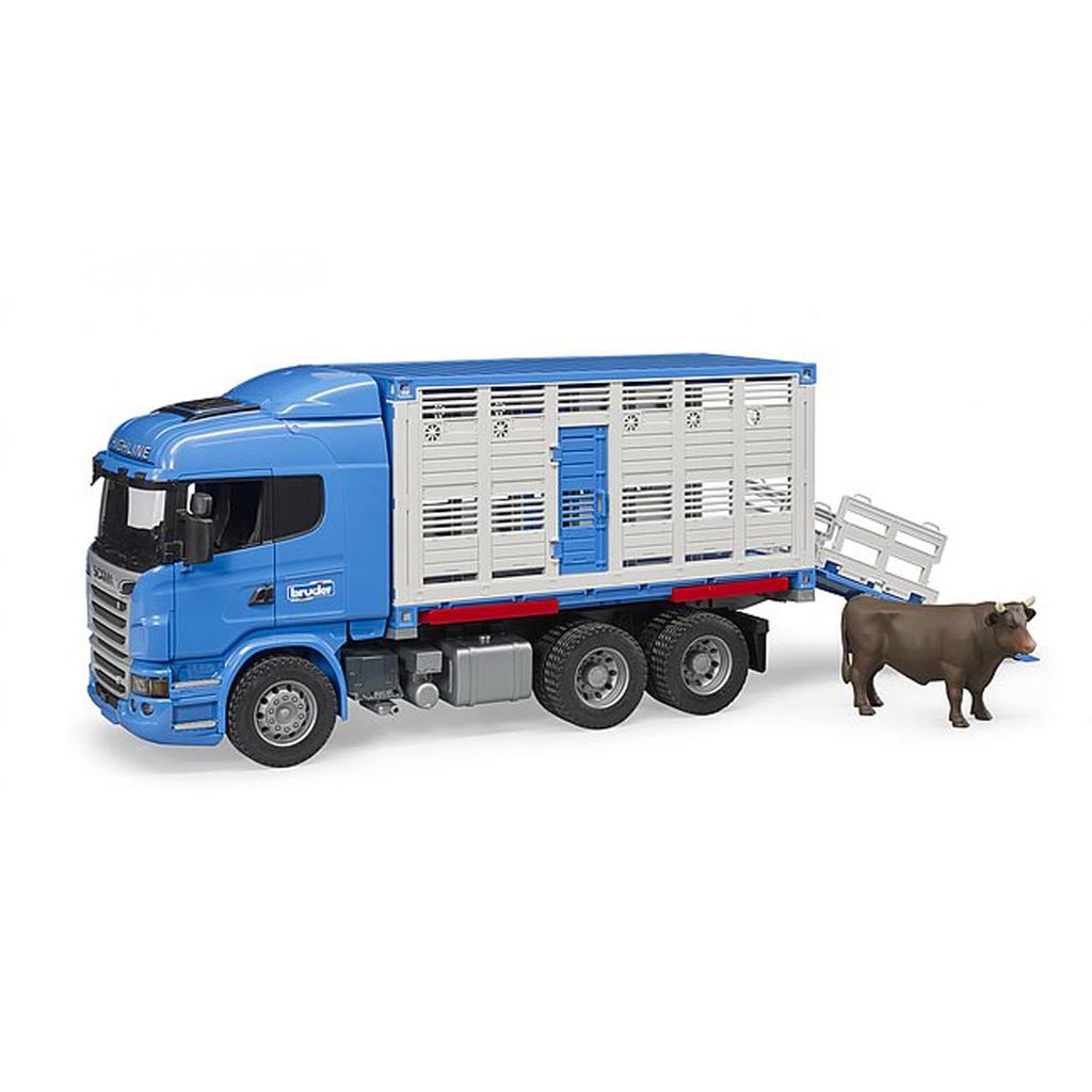 Bruder Scania R-serie 03549 - Truck Betaillere with 1 Pet - Blue