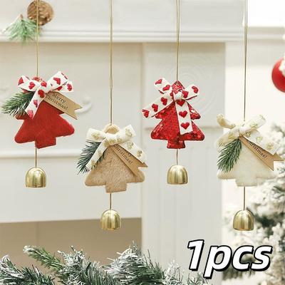 1 Stück Plüsch Weihnachtsbaum Schmücken Glocken Anhänger Szene Atmosphäre Requisiten Und Kreatives Hängezubehör Heimdekoration
