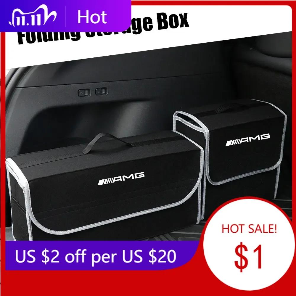 fcgqu8 For Mercedes Benz Car Trunk Organizer Box Large Capacity Auto Storage Bag Folding for Mercedes Benz E C G R S Class W176 W204 W2