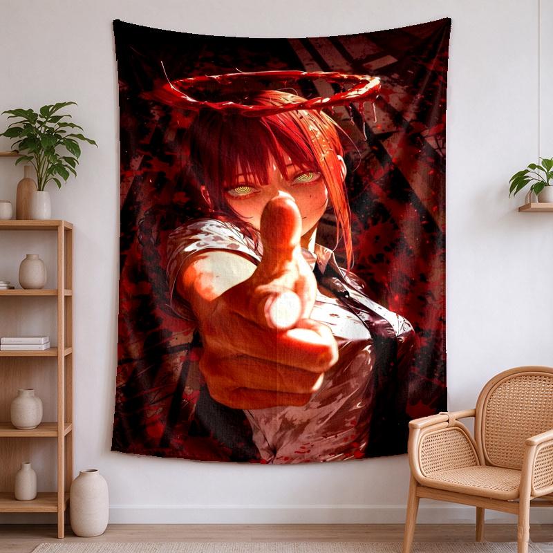 Chainsaw Man Tapestry wall decor—perfect for bedrooms living rooms and dorm rooms Easy to install it enhances your space and creates a warm comfortab