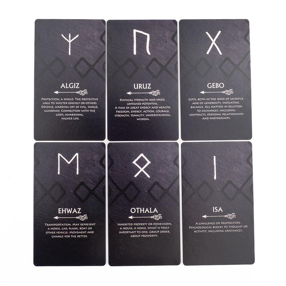 Tarocchi Rune Oracolo Mazzo 26 Carte 10*6.3cm Gioco da Tavolo per Illuminazione e Trasformazione della Vita