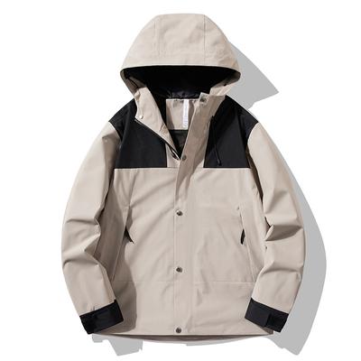 Outdoor Single-layer Assault Jacket Three-proof Mountain Series Color Matching Clothes Spring and Autumn Windproof Soft Shell Jacket for Men and Women