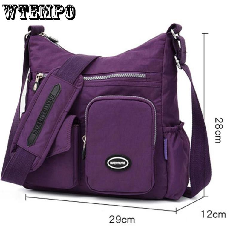 WTEMPO Ladies Casual Fashion Waterproof Nylon One-shoulder Travel Messenger Bag