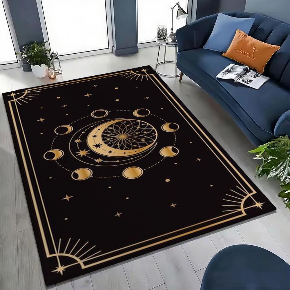 Dark Satanic Black Metal Art Patterned Rug Allseason Carpet For Entryway Home Party Decor Gift For Friends