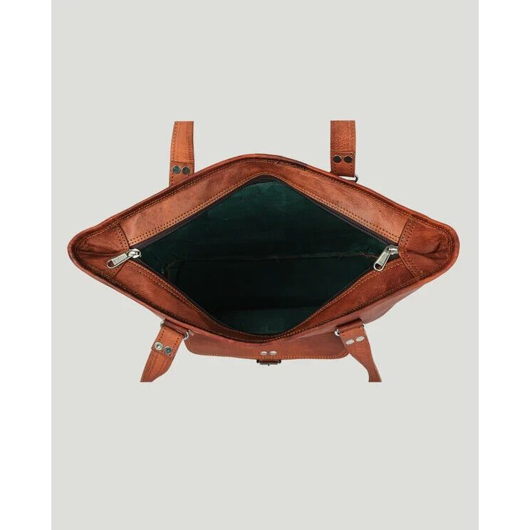 16" Handbag Purse Satchel Great Quailty Leather Traveler Shoulder Bag Women's