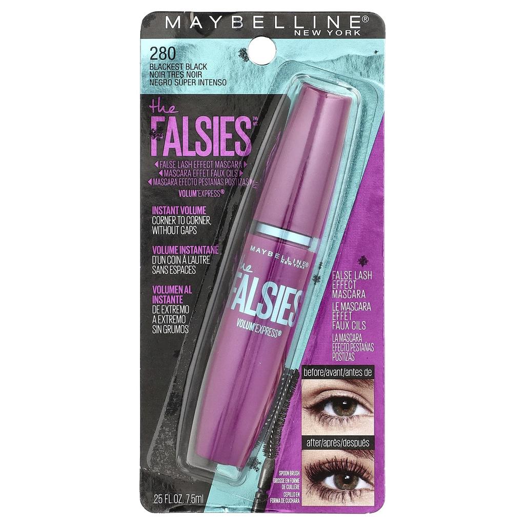 Maybelline The Falsies™, False Eyelash Effect Mascara, 280 Blackest Black, 7.5 Ml (0.25 Fl Oz)