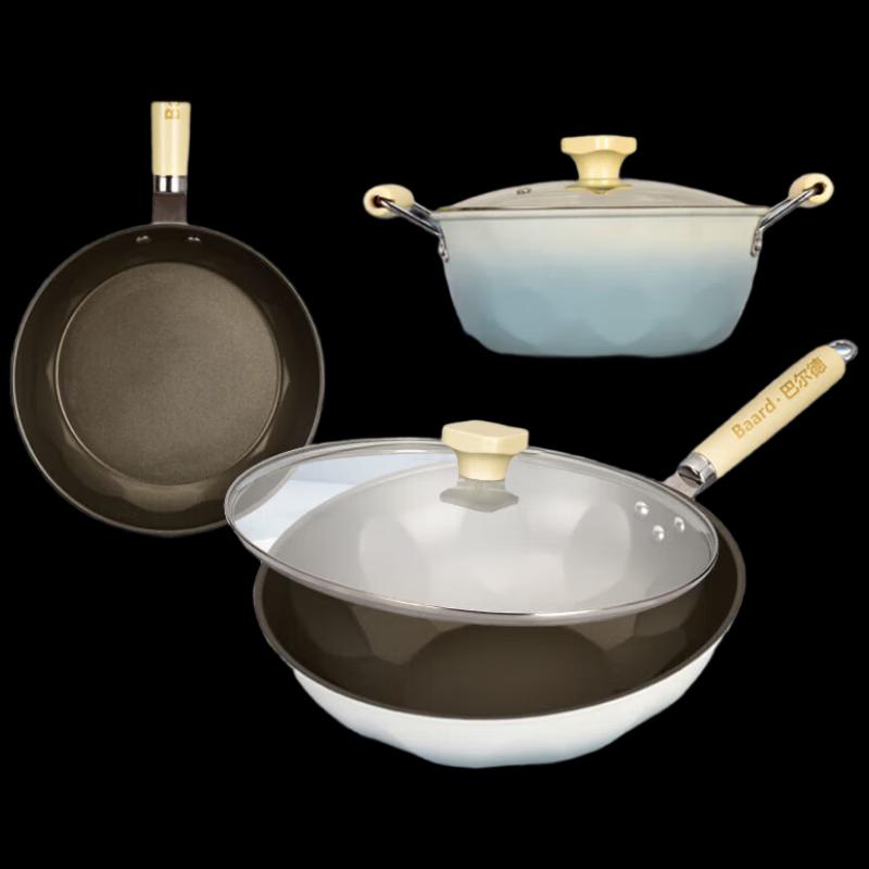 Balde White Magnolia 3-Piece Cookware Set