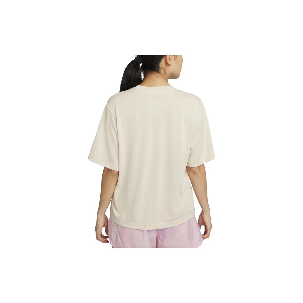 Nike Dri-FIT Trail Letter Print Crew Neck Short Sleeve T-Shirt Women Tops Sand-Drift DX7897-126