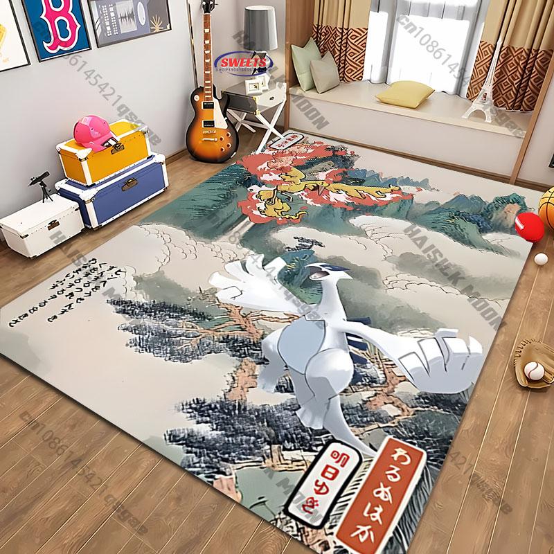 

Ukiyo-e style Pokemon theme Carpet New Release! Rug for Living Room Bedroom,Office Areas,Durable Machine Washable Mat great gift 40x60cm (16x24in)