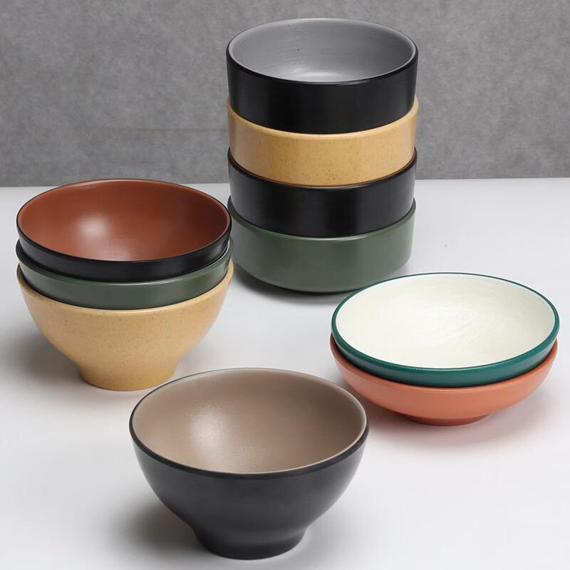 ZISIZ Melamine Dual-Color Soup/Rice Bowl