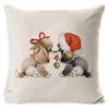 Pillow Cushion Cover Linen Santa Claus Pillow Cover Linen Material