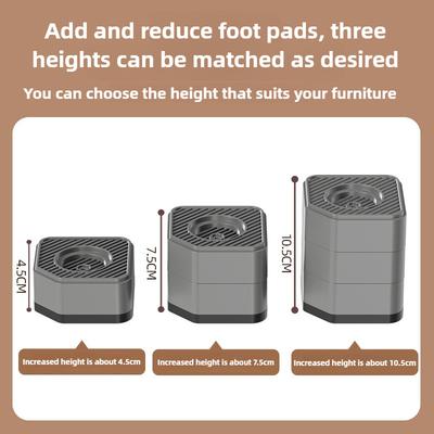 Washing Machine Refrigerator Height Increase Moisture-proof Base Drum Shock-absorbing and Anti-skid Frame Home Storage Rack