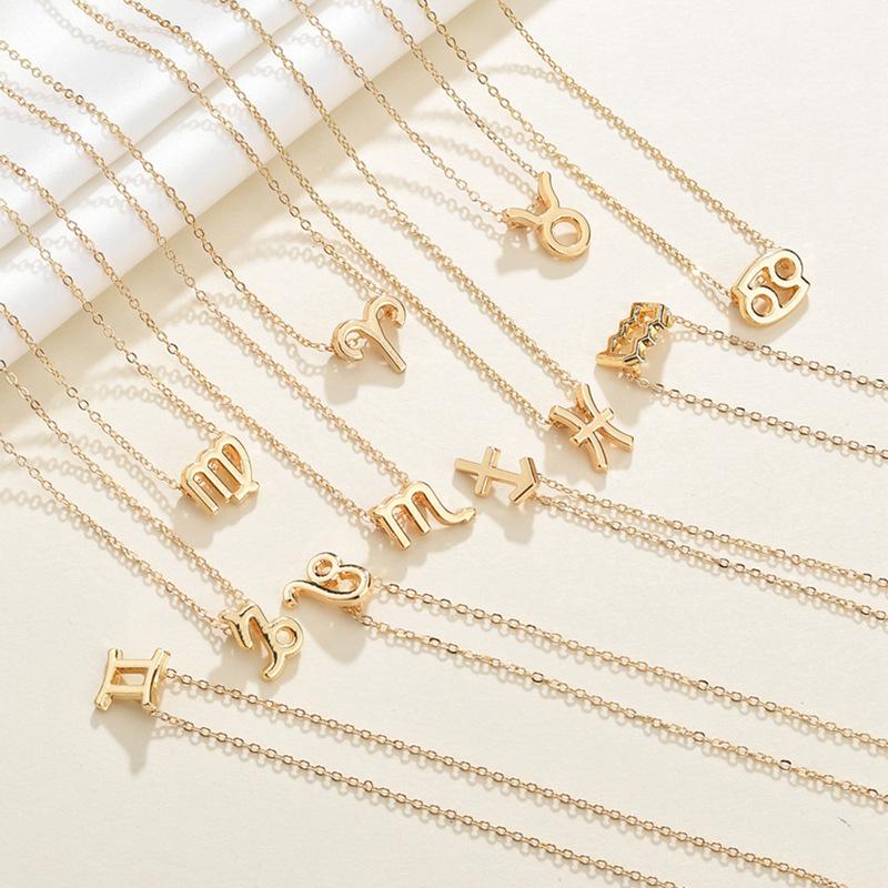 14K Gold-Plated Zodiac Pendant Necklace - Hot Selling Stainless Steel Women's Necklace
