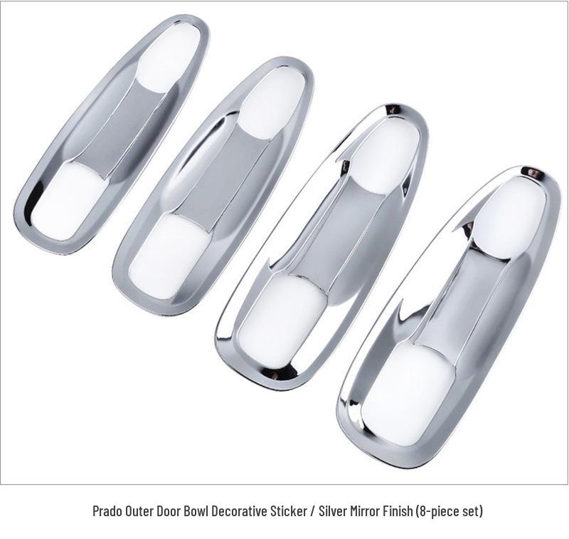 Stainless Steel Door Handle Bowl Trim for 2010-2019 Toyota Prado