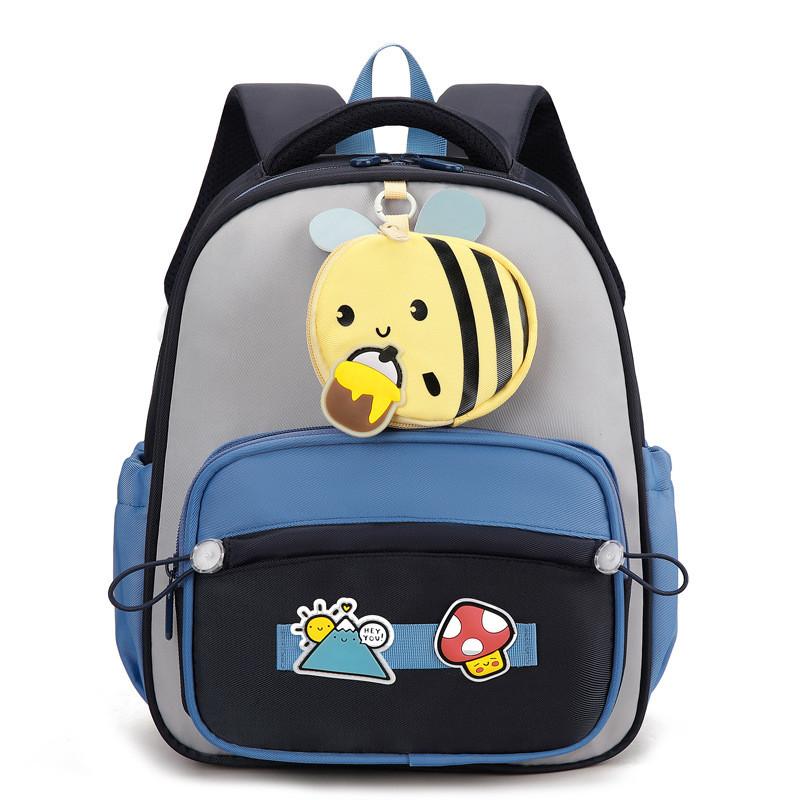 Bag School Kids With Cartoon Bee Design And Lightweight Nylon For Preschool