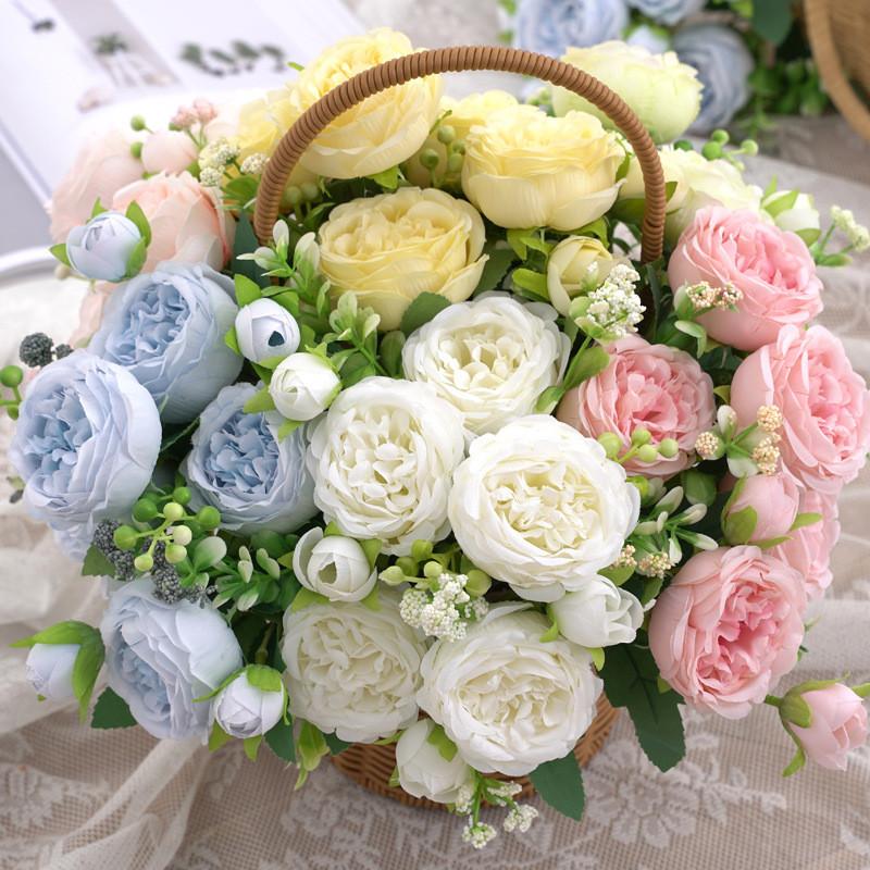 Artificial Peony Silk Flower Home Decor With Elegant Design Celebration Wedding