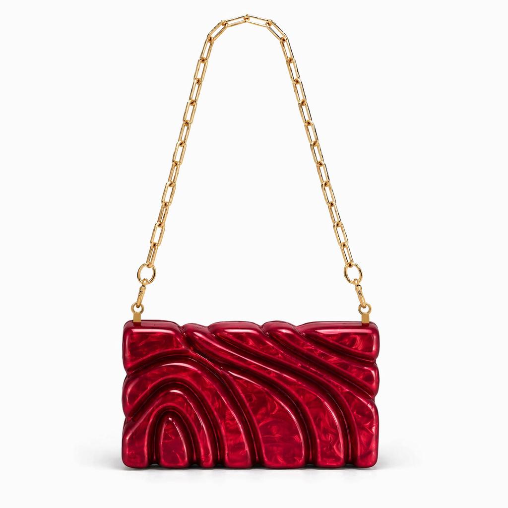 Damen Schräg-Schultertasche, Speziell geformte Muschel Acryl Tasche, Mode Hochzeits-Dinner Clutch Tasche