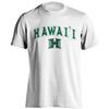 2025 University of Hawaii Rainbow Warriors Classic Arch mit Maskottchen T-Shirt Herren Rundhals Kurzarm Top
