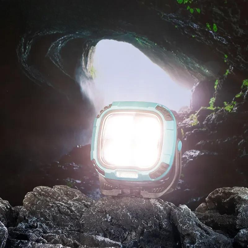 Hook Portable LED Flashlight Rechargeable Camping Hiking Fishing Light with Power Bank Strong Magnetic Adsorption Lantern