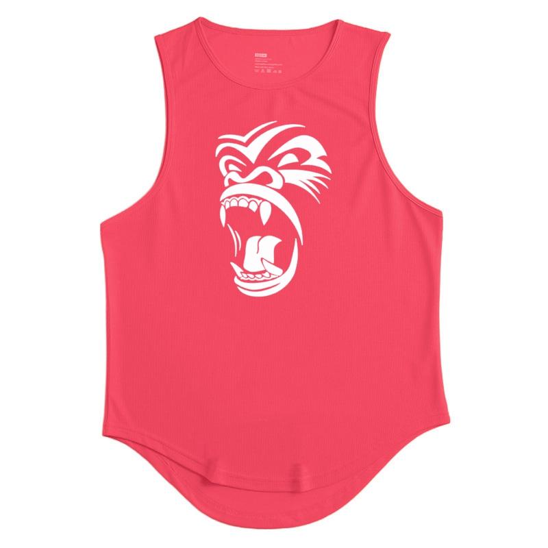 

Тонкая быстросохнущая майка для бодибилдинга, мужская рубашка без рукавов для тренажерного зала и фитнеса, мужская повседневная майка-стрингер, летняя тренировочная одежда M розовый