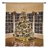 Christmas Tree Lights Christmas Theme Tulle Curtains For Living Room Decoration Modern Chiffon Sheer Voile Christmas Curtains
