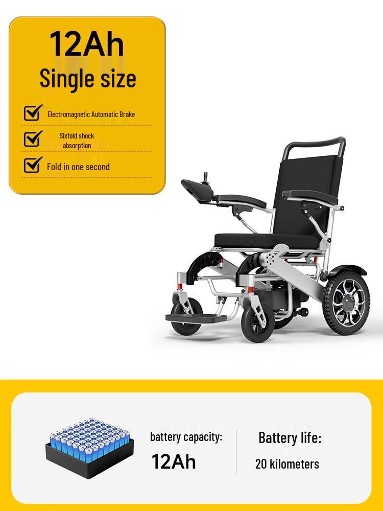 Guardian Electric Wheelchair: Double Smart Folding Mobility Scooter for Disabled & Elderly