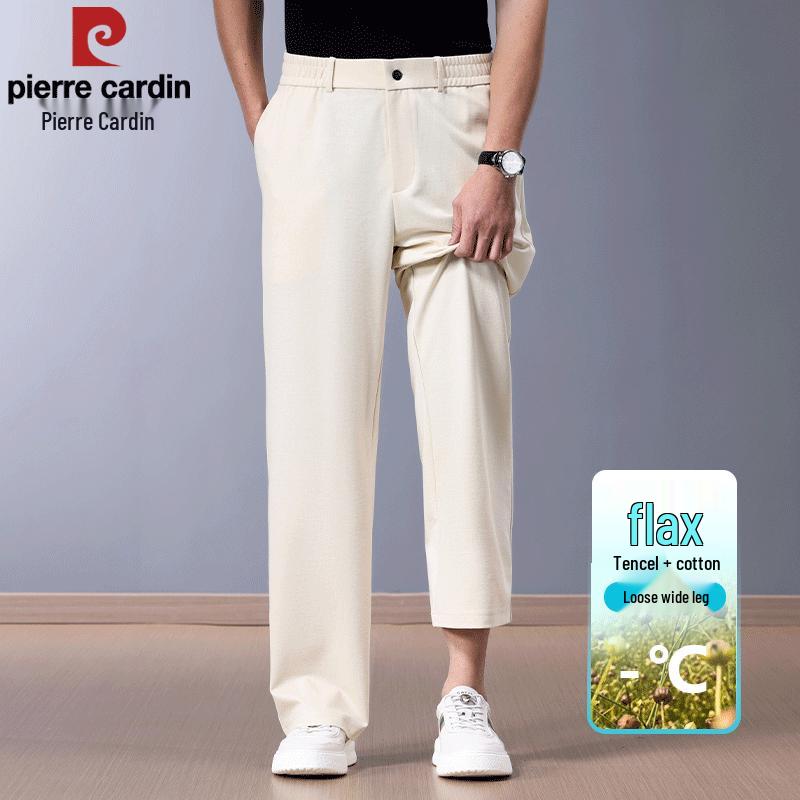 Pierre Cardin Men's Summer Tencel Linen Blend Casual Pants
