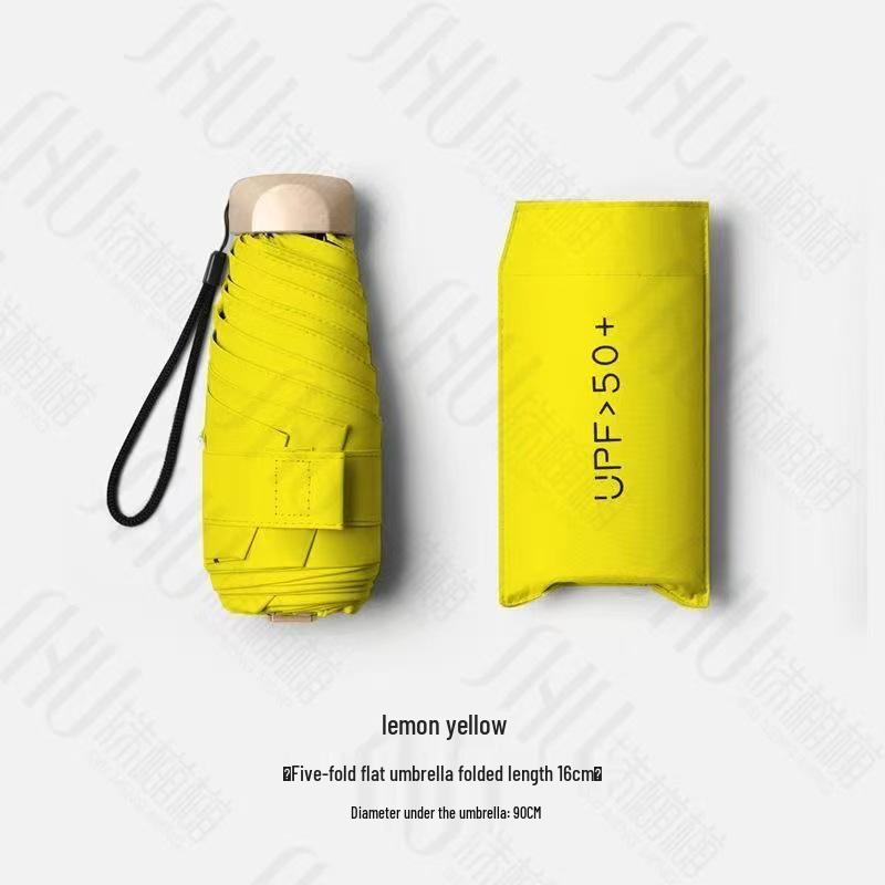 50% Off: Ultra-Light, Dual-Use Sun & Rain Pocket Umbrella for Men and Women - Mini Capsule, Five-Fold Design