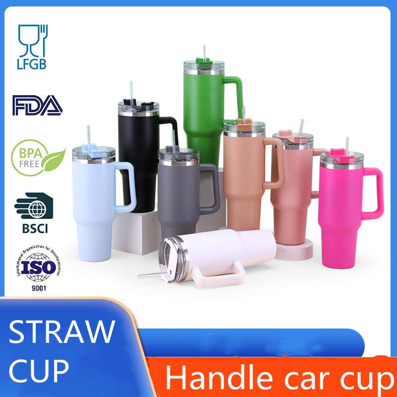 40oz Glitter Blank Sublimation Shimmer Holographic Rainbow Tumbler Insulated Mug With Handle Car Handle Cup