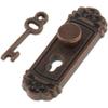 1/12 Scale Dolls House Miniature Handle Key Set Door Knob Fittings 2 Pieces