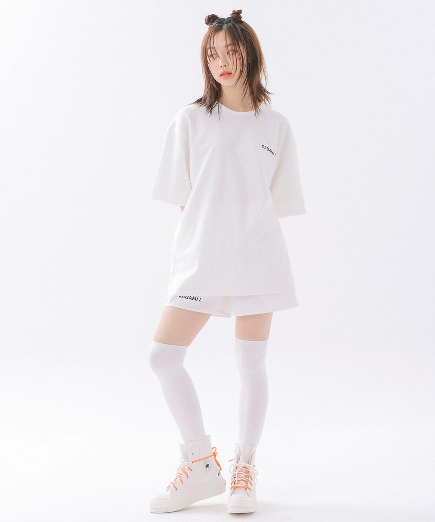 Kagamiel Oversized 1990 Logo T-Shirt White