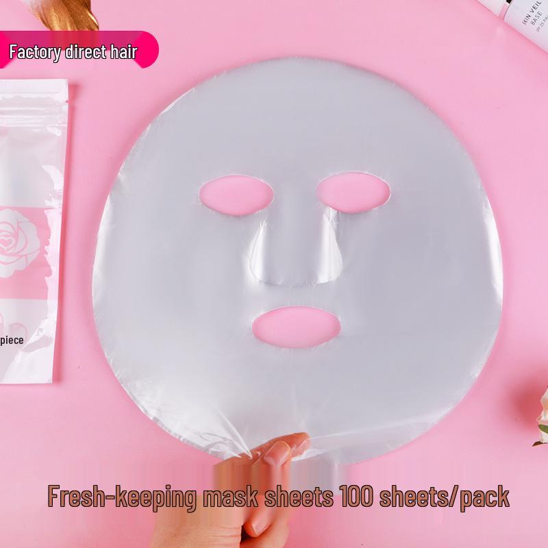100-Piece Disposable PE Face Mask Cling Film Sheets