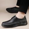 New Men's Leather Shoes First Layer Cowhide Casual Shoes Soft Sole Leather Middle-aged and Elderly Father Leather Shoes Fashion Men's Shoes