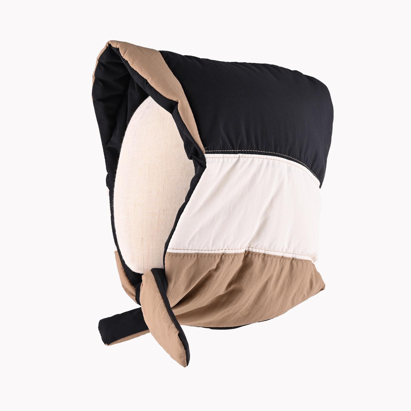 

Сочетающаяся по цвету пуховая хлопковая шапка для мужчин и женщин, утолщенный тепловой головной убор с защитой ушей на осень и зиму, уличная лыжная шапка One size чёрный