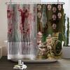 3D Halloween Theme Shower Curtain Horror Bloody Hands Black Bathroom Curtains For Halloween Party Waterproof Fabric With Hooks