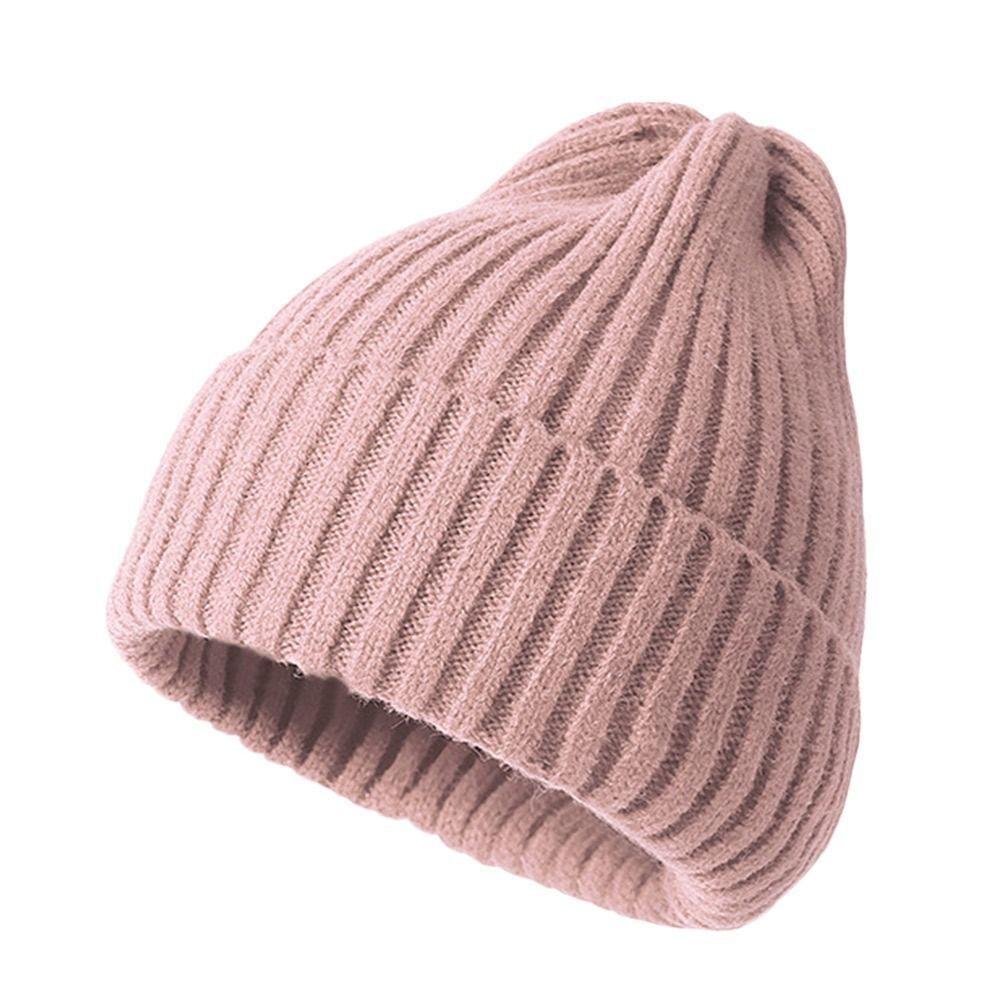 Thick Woolen Hat Soft Slouchy Bonnet Fashion Knitted Cap  for Men Women