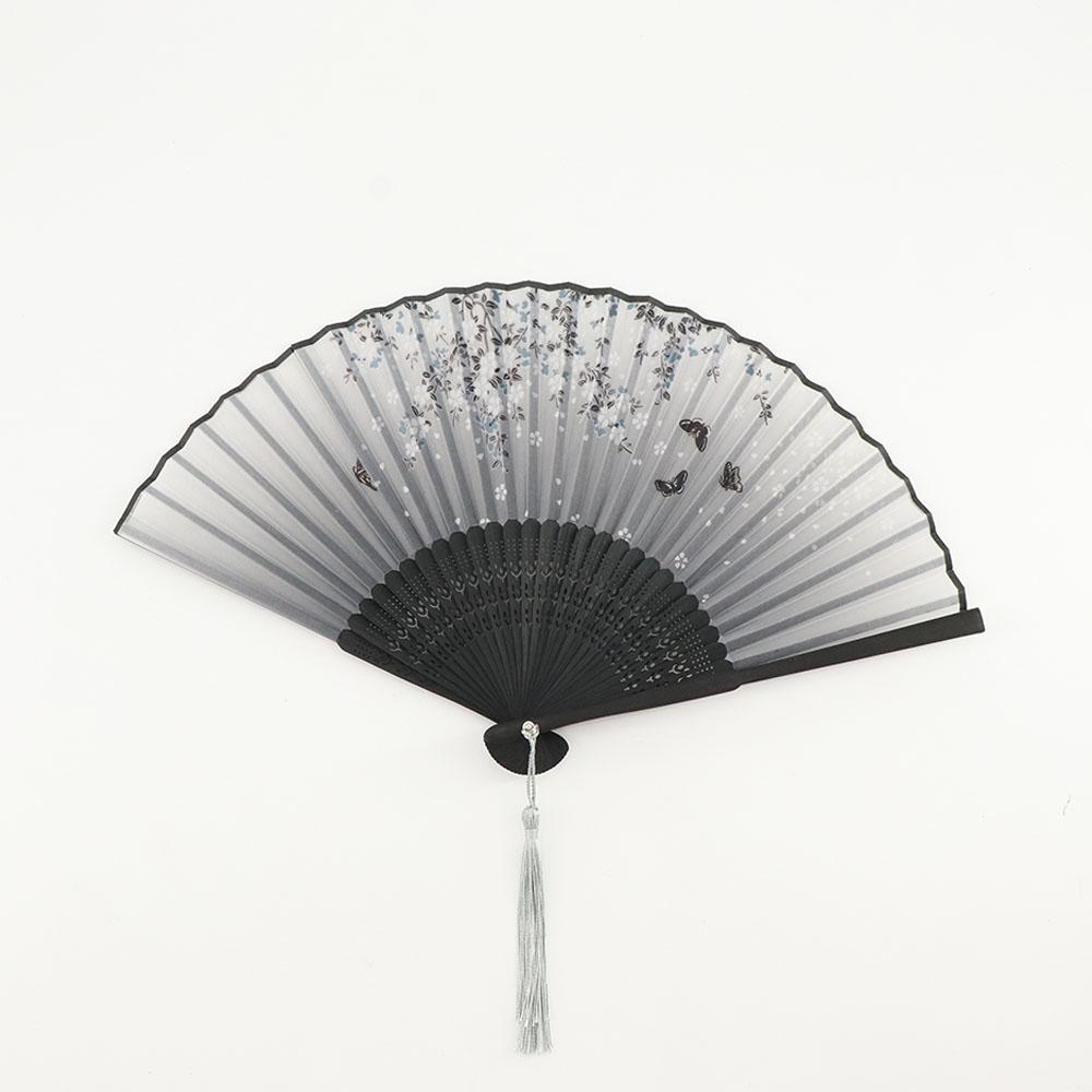 Seiden-Handfächer Chinesischer Stil Japanischer Bambus Faltfächer Foto-Requisite Werkzeug Tanz-Handfächer Seiden-Handfächer Handgehaltener Blumenfächer