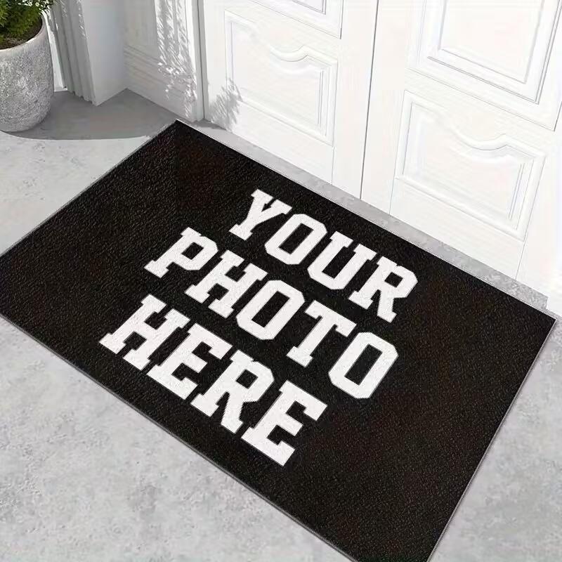 Personalized Photo & Text - Custom Upload Your Own Picture/Text Suitable for Front Door, Office - Non-Slip Rubber Backing, Machine Washable Entrance Fashionable home decorati