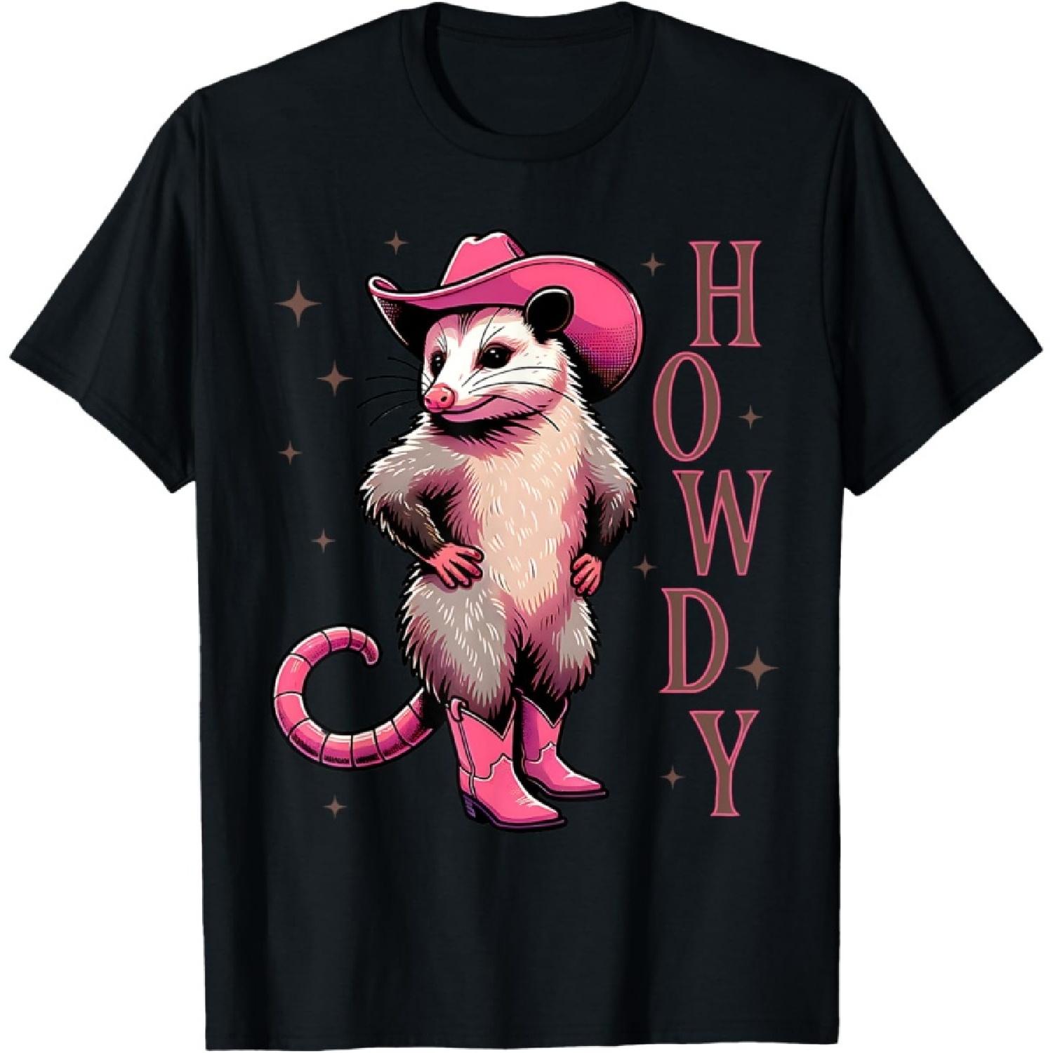 Привет, ковбойская опоссумская ковбойская западная sayings Забавная женская футболка S