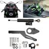 Fydun Motorcycle Adjustable Steering Damper Steering Damper Stabilizer Safety Control with Mounting Bracket Kits for Ninja ZX6R 2009-2019